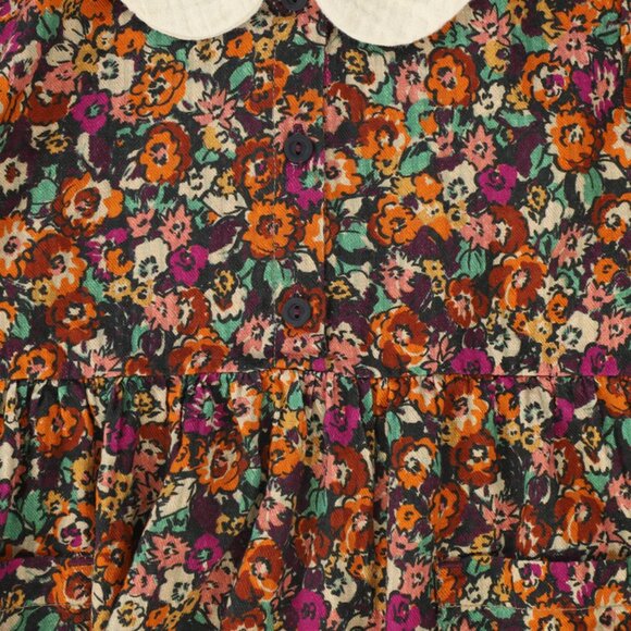 PIUPIUCHICK MULTICOLOR FLORAL COLLAR DRESS - KNEE LENGTH- SIZE 6 - NWT - Picture 2 of 3